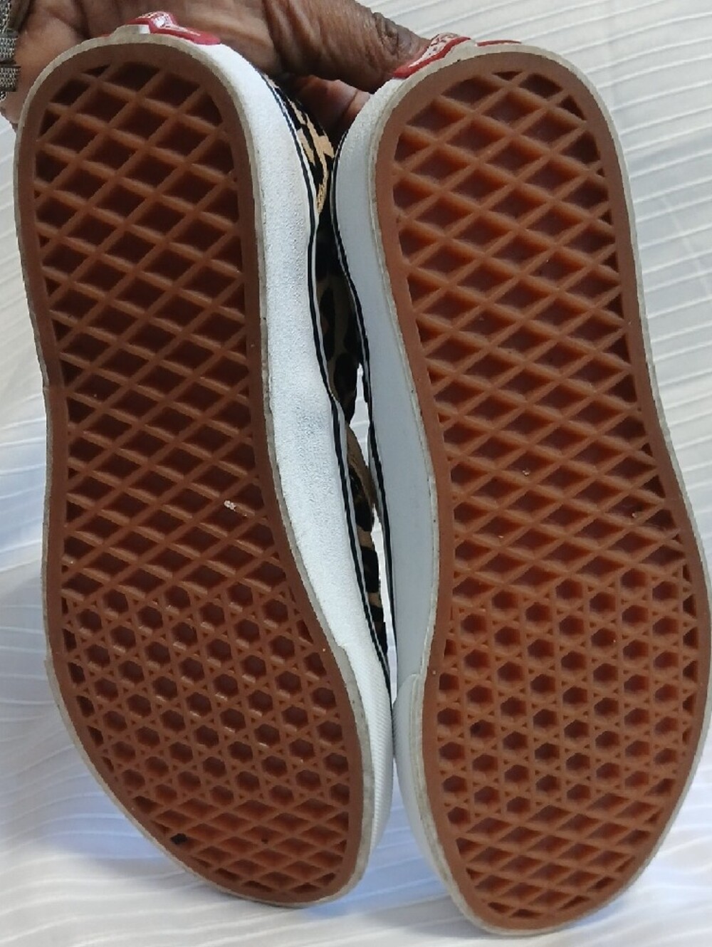 Vans Leopard Print Slip-On Sneakers - Tan & Black - Picture 6 of 6